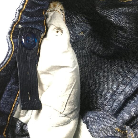 Mossimo Bermuda Short Raw Hem Denim Girls sz 4/5 Casual Bottoms Dark Wash Modest - Picture 5 of 9